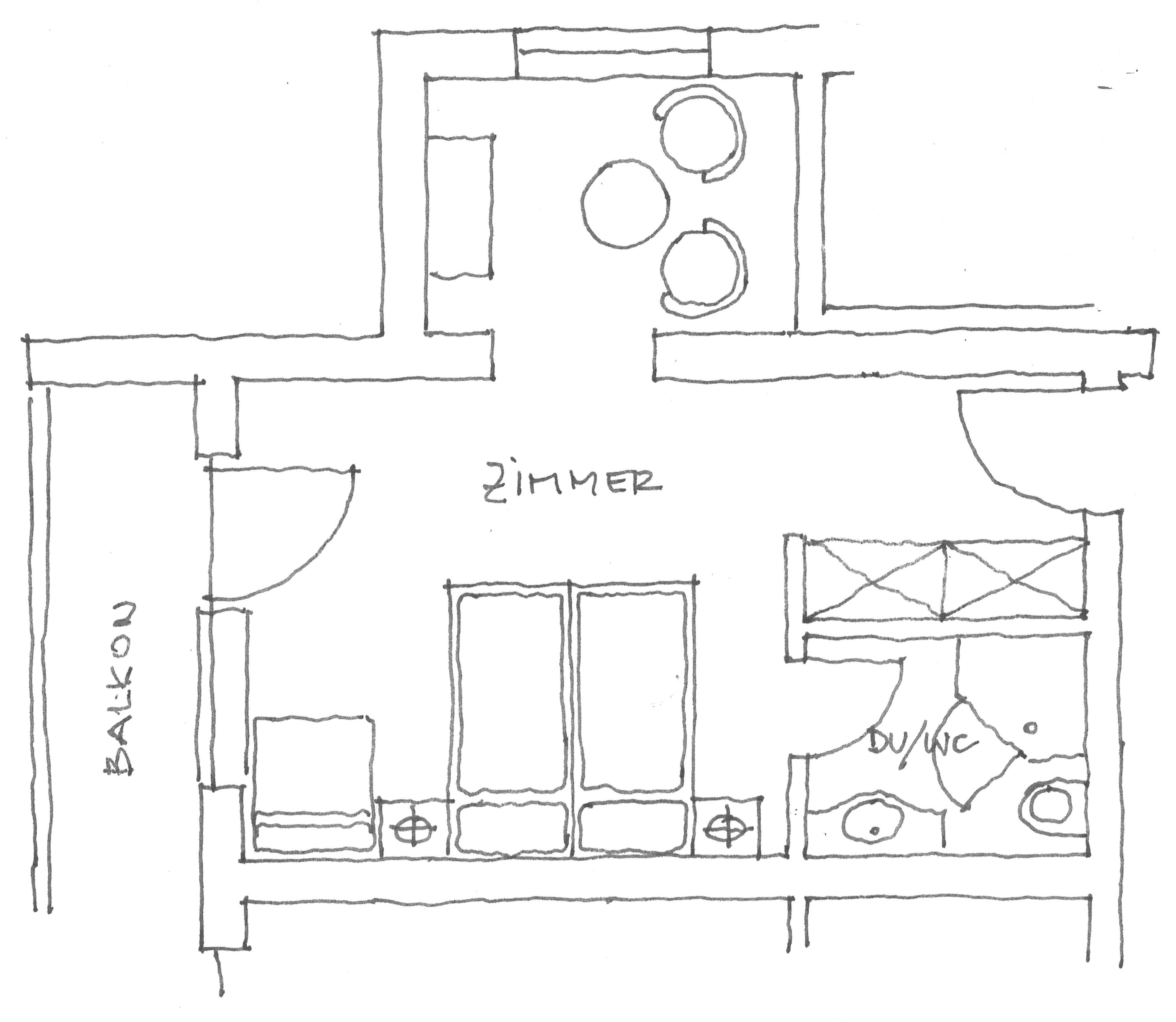 Floor plan Comfort Room Deluxe Evening Sun