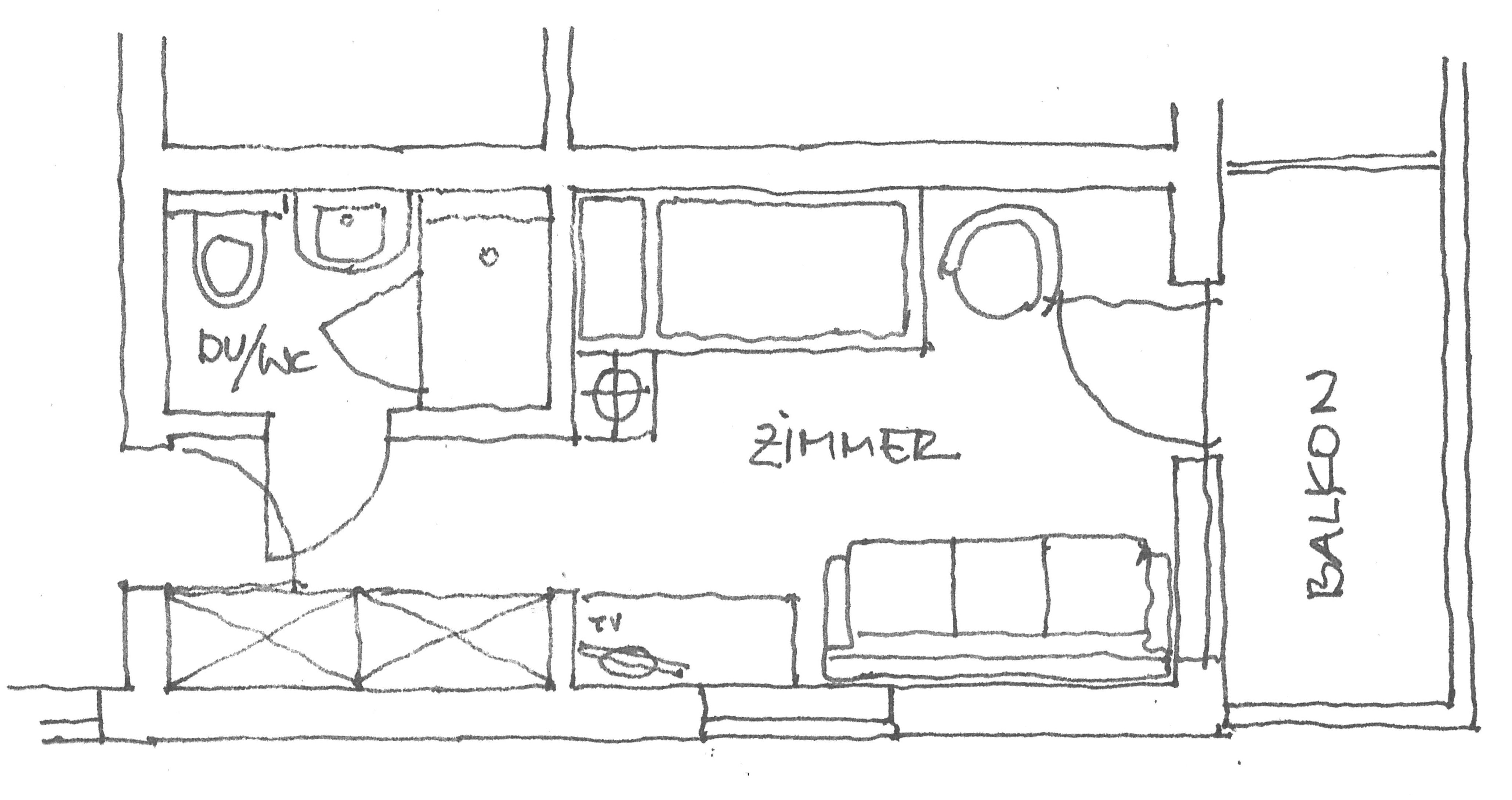 Floor plan Single room 18 m²