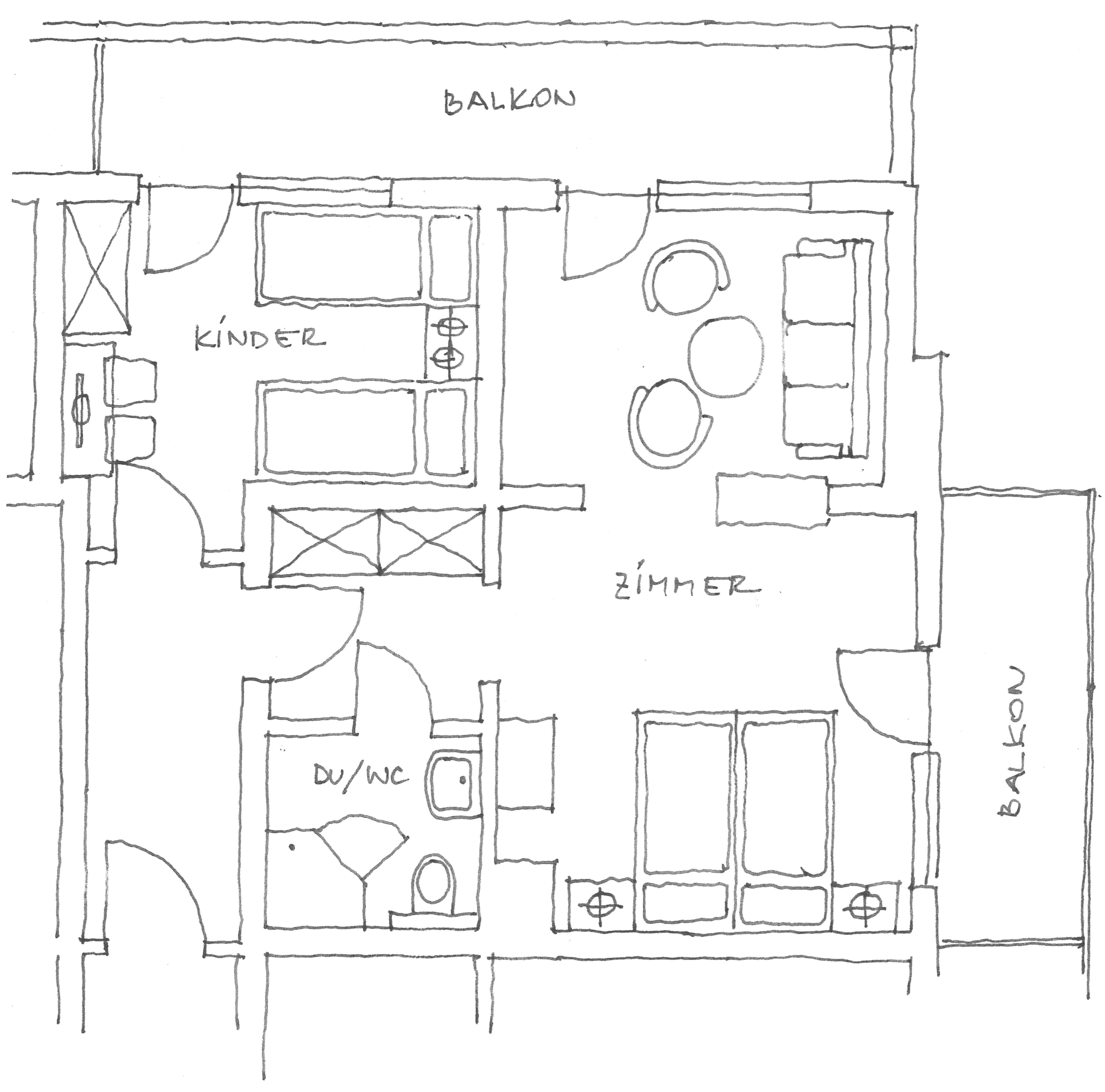 Grundriss Studio Roßkopf Landhotel Tirolerhof