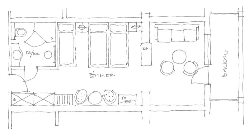 Floor plan Comfort Room Morning Sun 30 m²