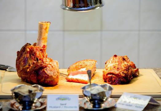 Traditional Tyrolean dishes can be found at the weekly farmers' buffet at the Landhotel Tirolerhof in Wildschönau.