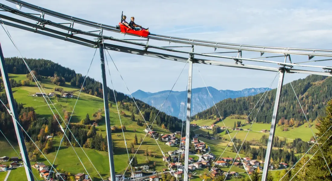 Familienpark Drachental Wildschönau mit Drachenflitzer Alpine Coaster nahe Landhotel Tirolerhof Oberau